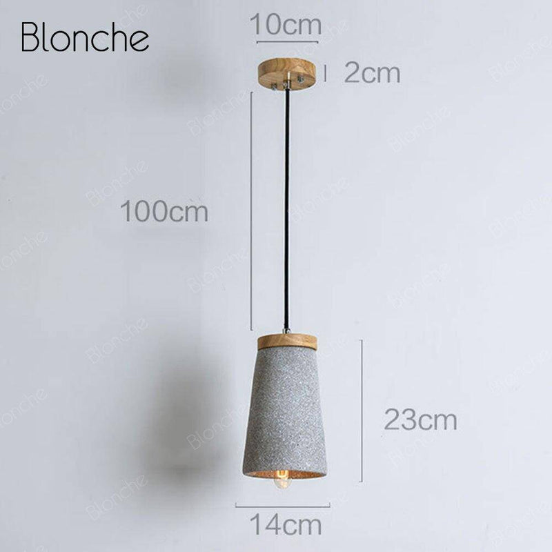Suspension design LED en ciment style Loft Decor