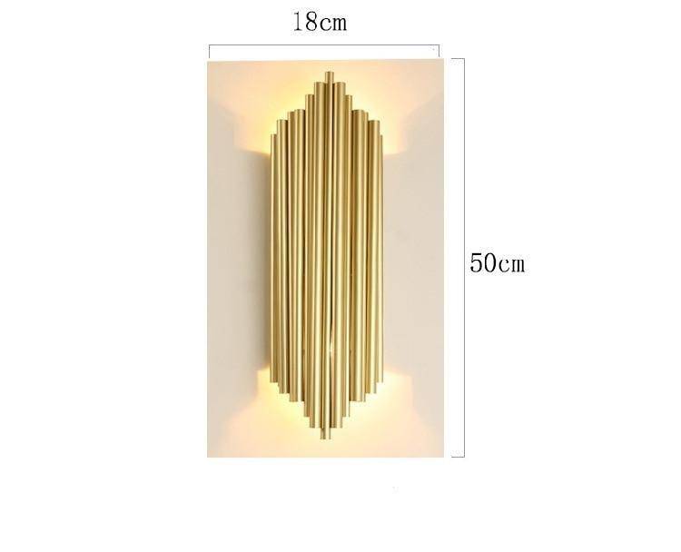 Applique murale design LED en métal doré style Shining