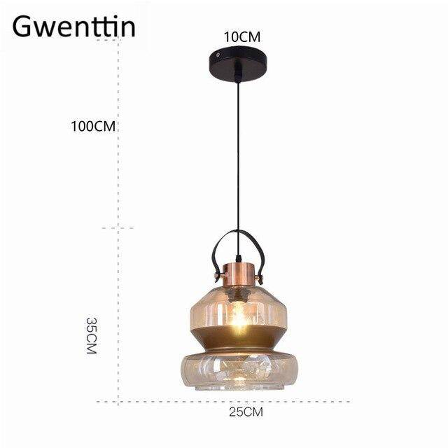 Suspension LED design formes en verre industriel