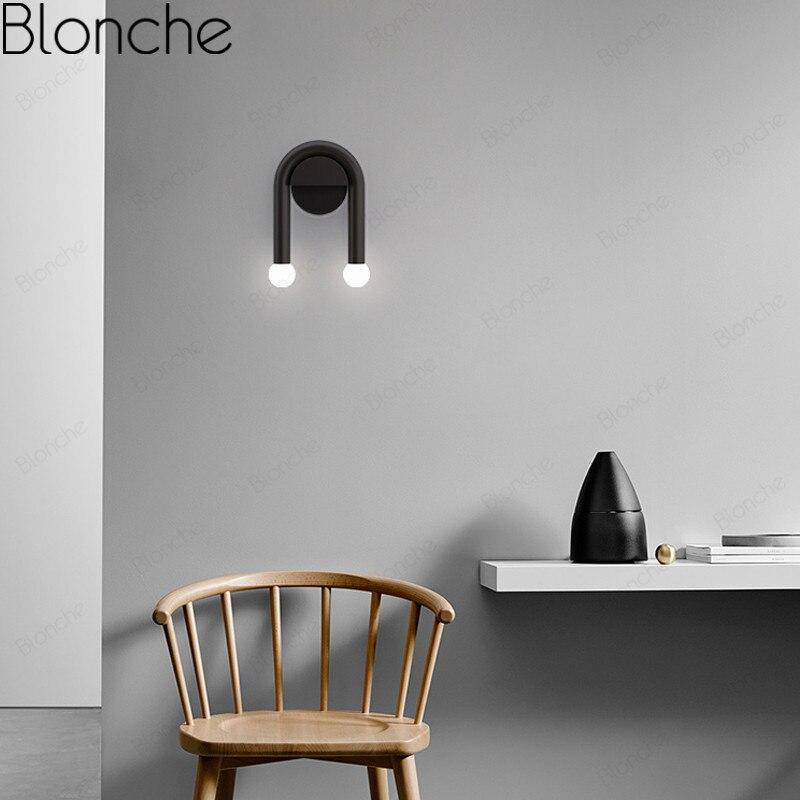 Applique murale moderne LED noire double lighty