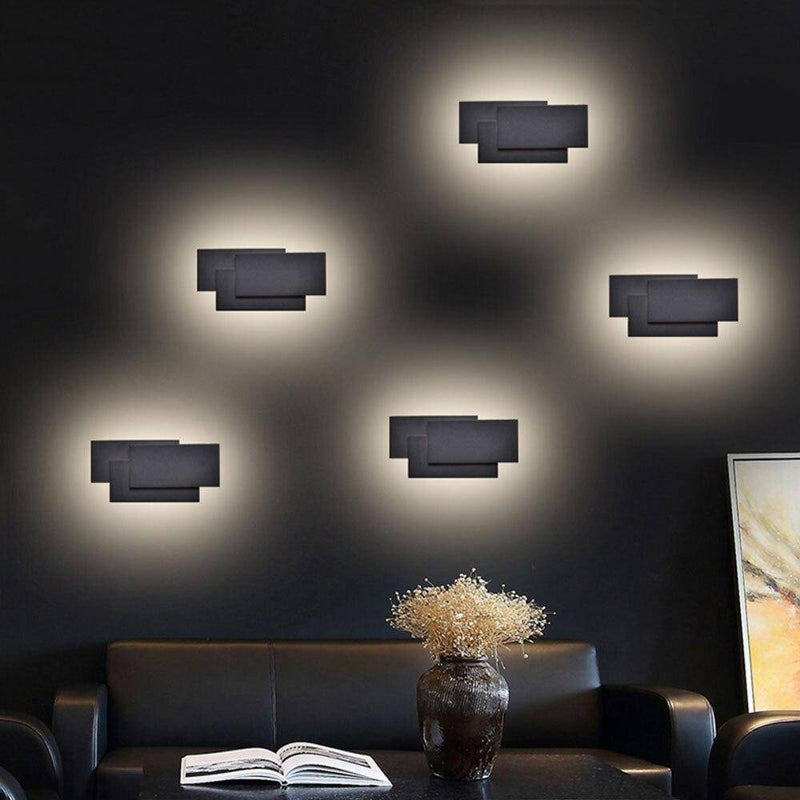 Applique murale LED rectangles en aluminium Painted