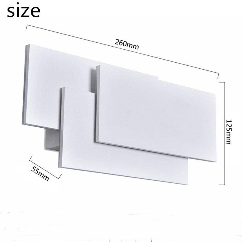 Applique murale LED rectangles en aluminium Painted