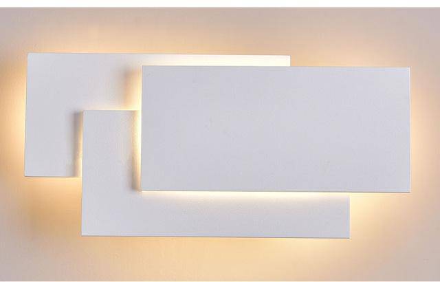 Applique murale LED rectangles en aluminium Painted