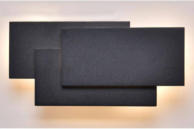 Applique murale LED rectangles en aluminium Painted