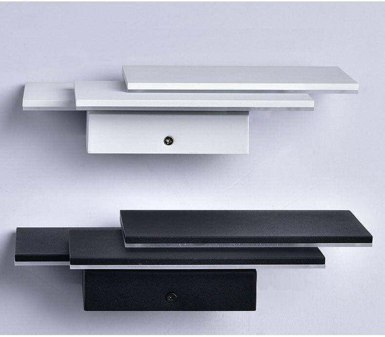 Applique murale LED rectangles en aluminium Painted