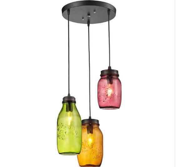 Suspension design grosse bouteille en verre Jar
