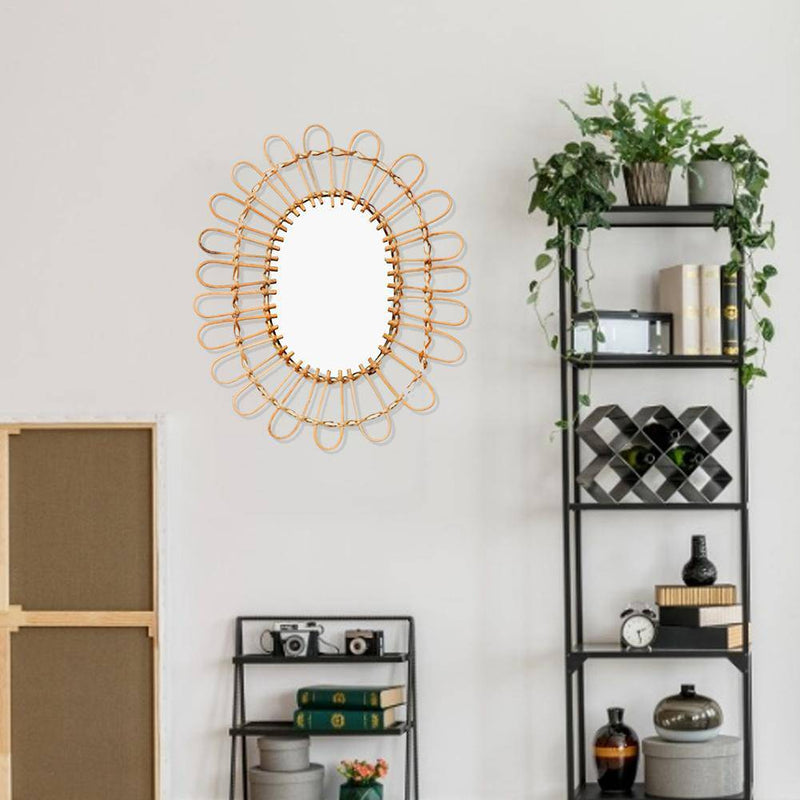 Miroir murale décoratif arrondi style Sun Décor