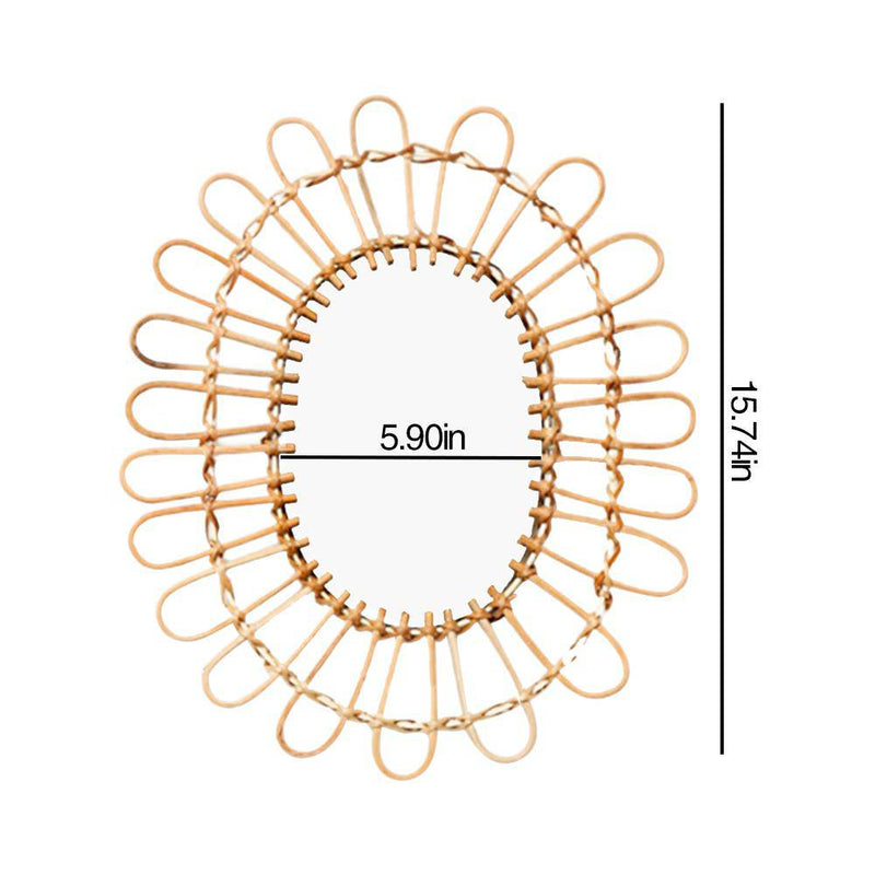Miroir murale décoratif arrondi style Sun Décor