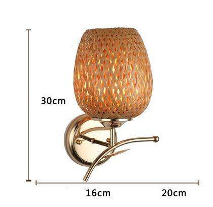 Applique en bambou et support doré Asian