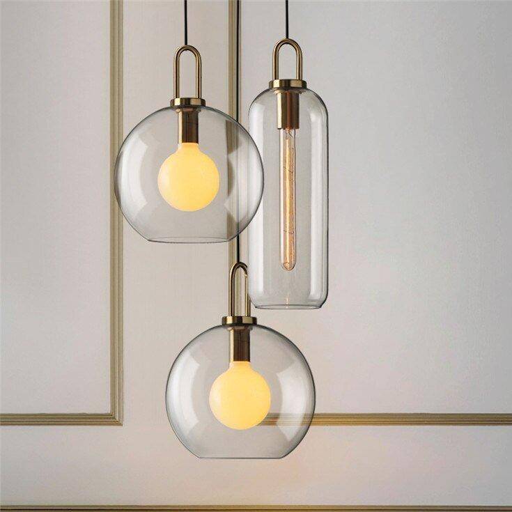 Suspension design en verre de plusieurs formes Loft