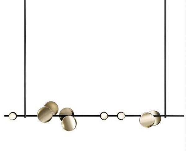 Suspension design à LED avec tuile en métal style Shining