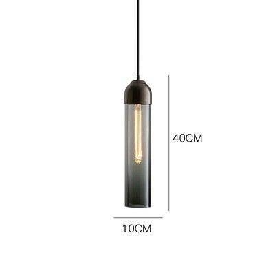 Suspension design LED cylindrique en verre coloré Hang