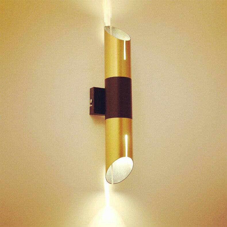Applique LED en forme cylindrique doré Loft