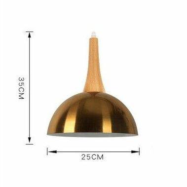 Suspension demi boule coloré et support en bois