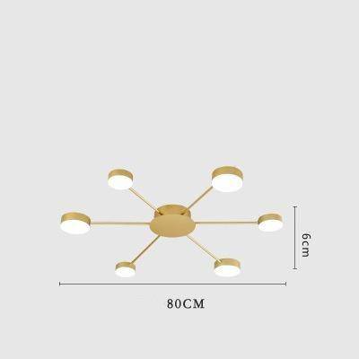 Plafonnier design soleil avec plusieurs ronds LED