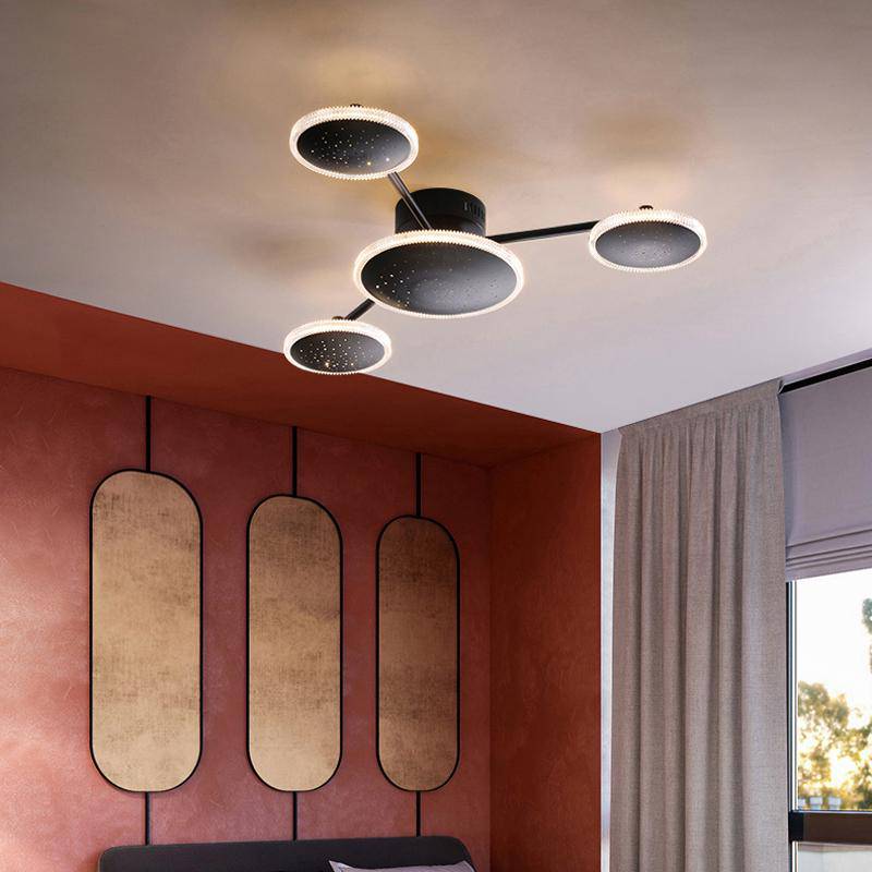Plafonnier design avec plusieurs ronds LED Creative