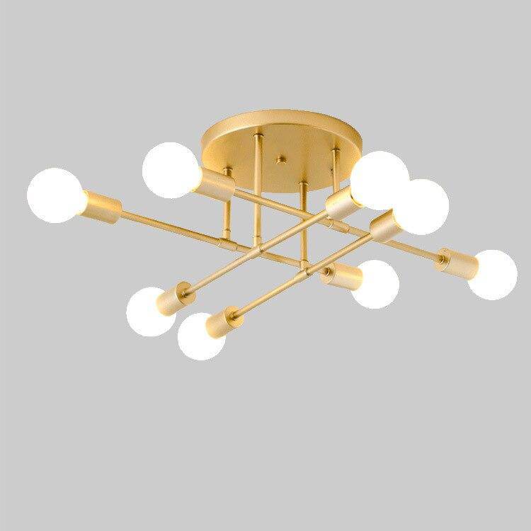 Plafonnier design en métal à plusieurs lampes Rod
