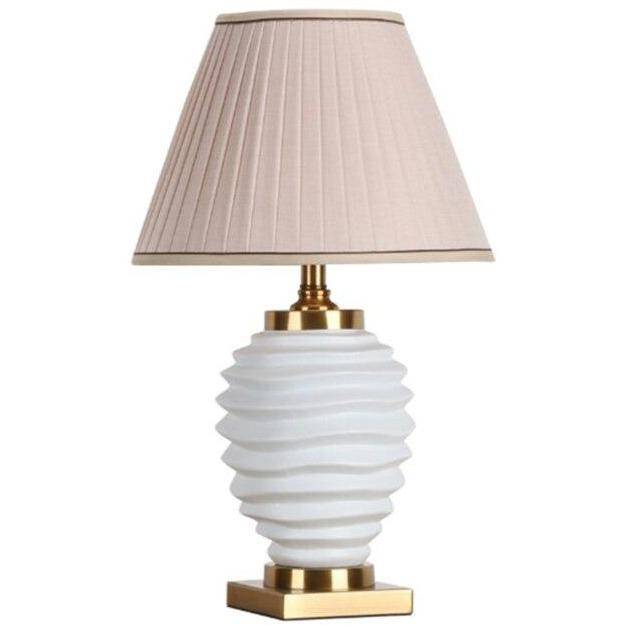 Lampe à poser LED en céramique à vagues Dohia