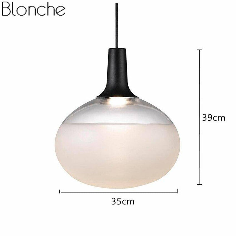 Suspension design LED ovale blanche Designer