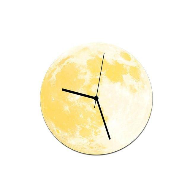 Horloge murale ronde lune colorée 30cm Luminous