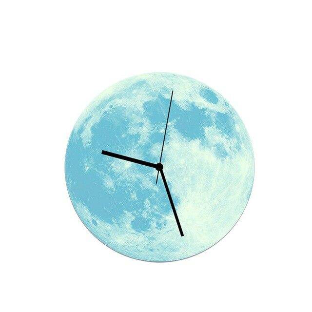 Horloge murale ronde lune colorée 30cm Luminous