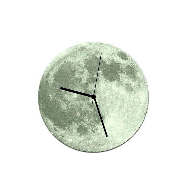 Horloge murale ronde lune colorée 30cm Luminous