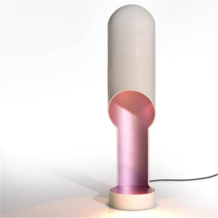 Lampe de bureau ou chevet design cylindre ouvert en aluminium