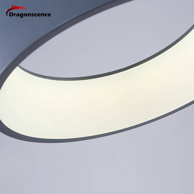 Lustre design anneau en aluminium à LED Pendant