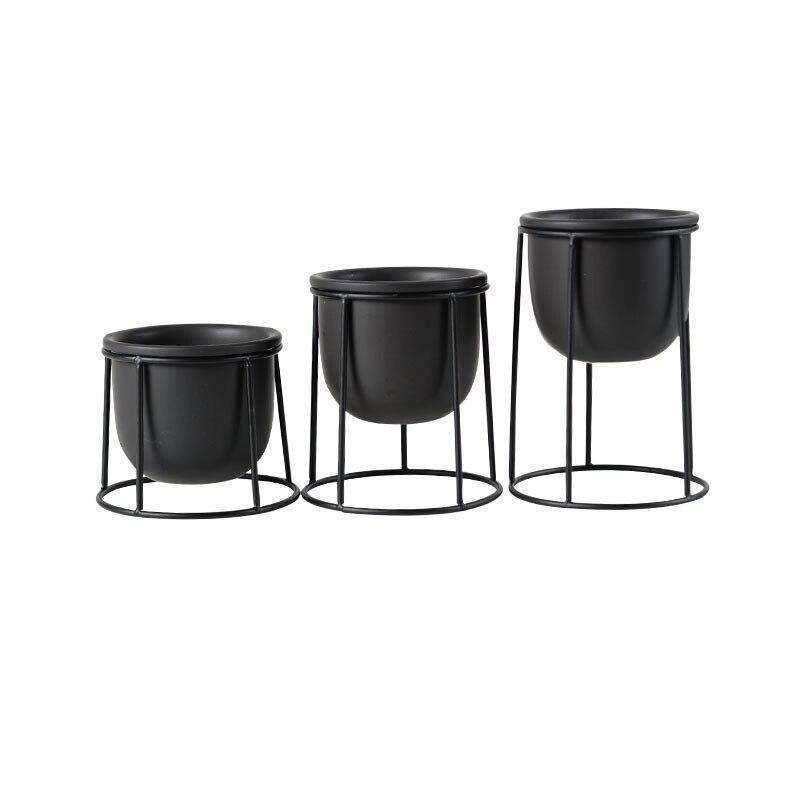 Lot de 3 piédestal moderne pour plantes style scandinave
