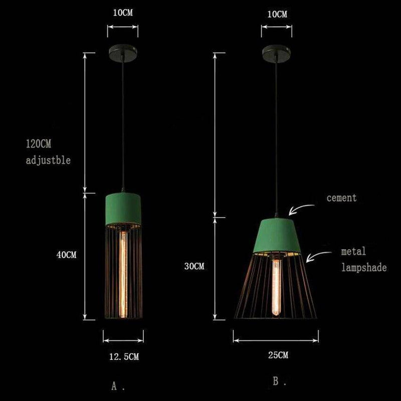 Suspension design LED en métal style cage rétro Coffee