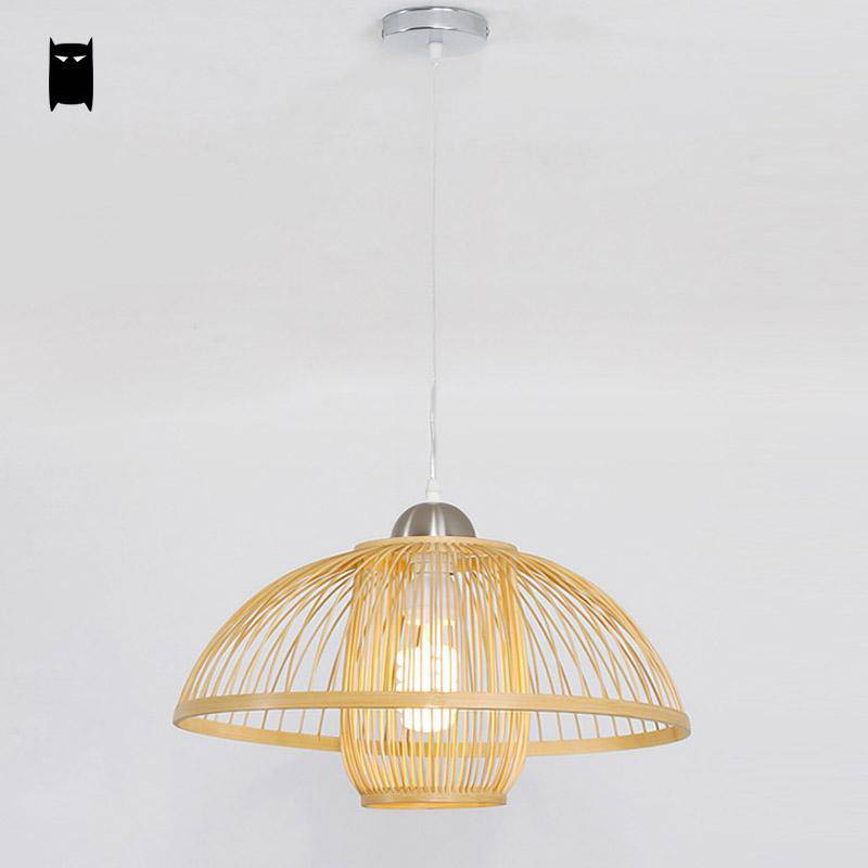 Suspension en bambou naturel Wicker