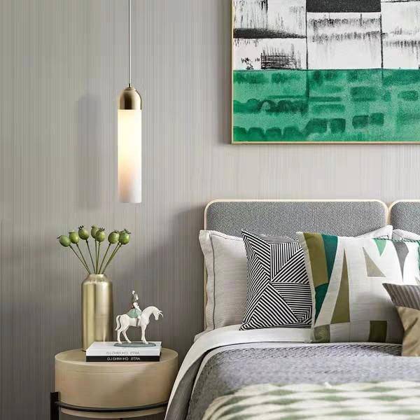 Suspension design LED cylindrique en verre coloré Hang