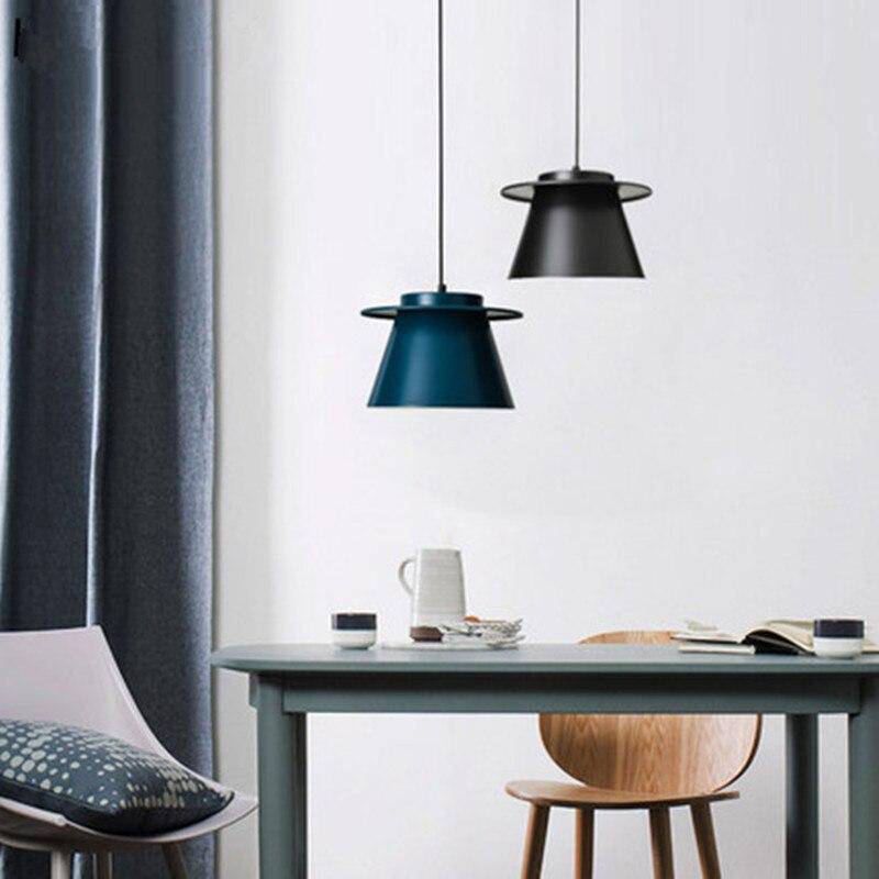 Suspension design LED à l'abat-jour en acier coloré Shine