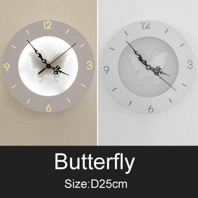 Horloge murale ronde style moderne aux motifs animaux 25cm