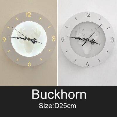 Horloge murale ronde style moderne aux motifs animaux 25cm