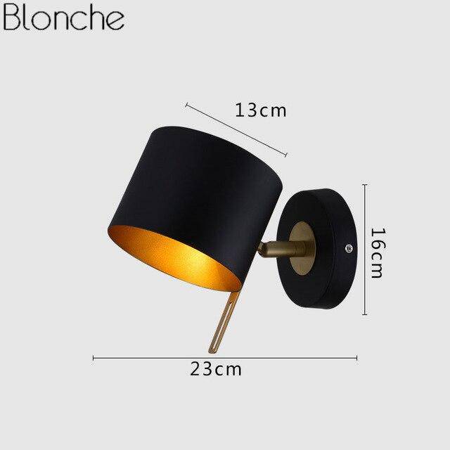 Applique murale design LED cylindrique en métal coloré Sconce