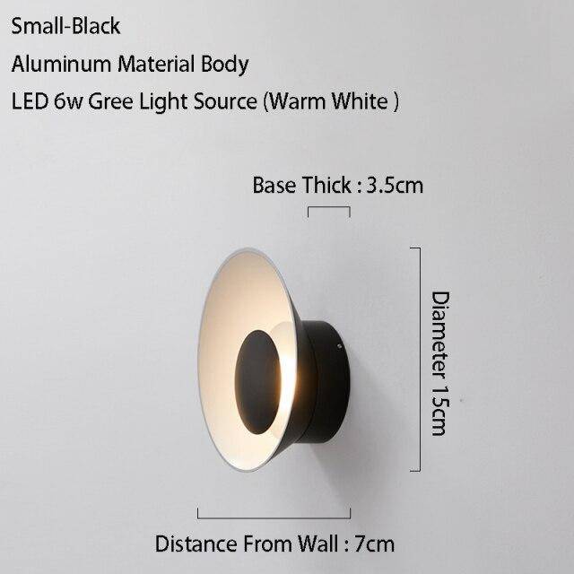 Applique murale design à LED avec coupe en métal coloré Loft