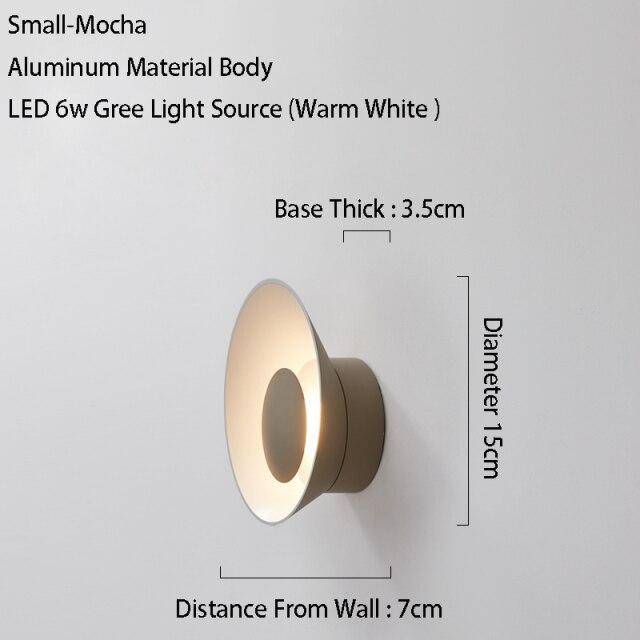 Applique murale design à LED avec coupe en métal coloré Loft