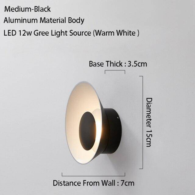 Applique murale design à LED avec coupe en métal coloré Loft