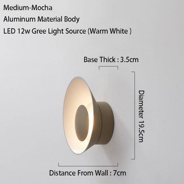 Applique murale design à LED avec coupe en métal coloré Loft