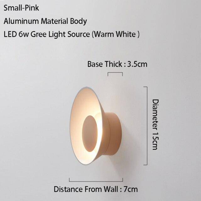 Applique murale design à LED avec coupe en métal coloré Loft