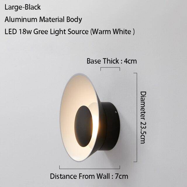 Applique murale design à LED avec coupe en métal coloré Loft