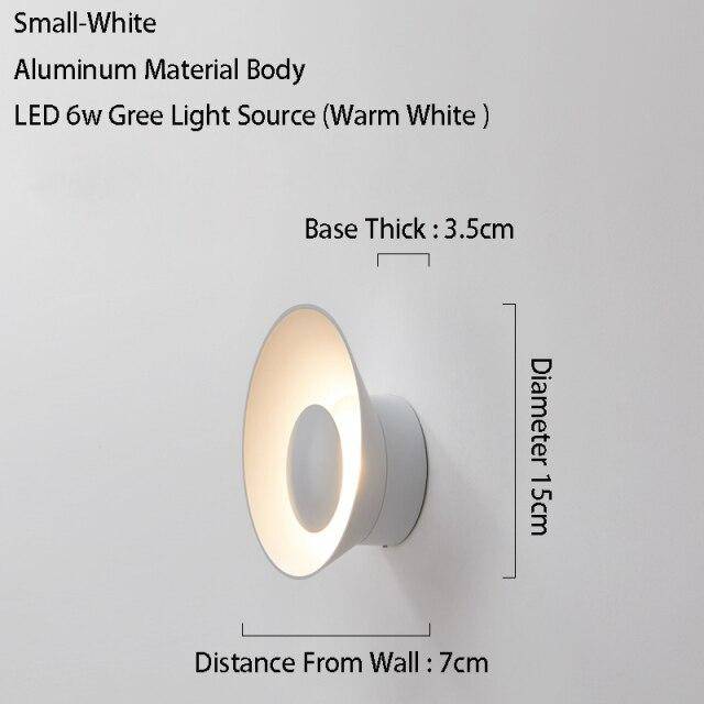 Applique murale design à LED avec coupe en métal coloré Loft