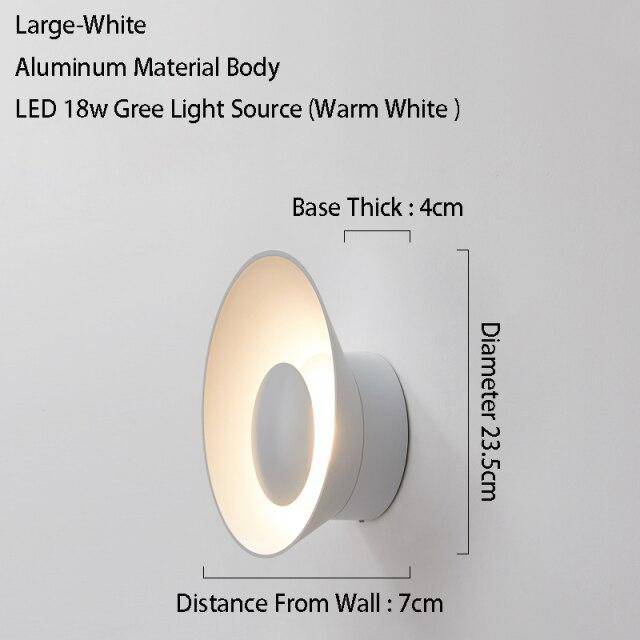 Applique murale design à LED avec coupe en métal coloré Loft