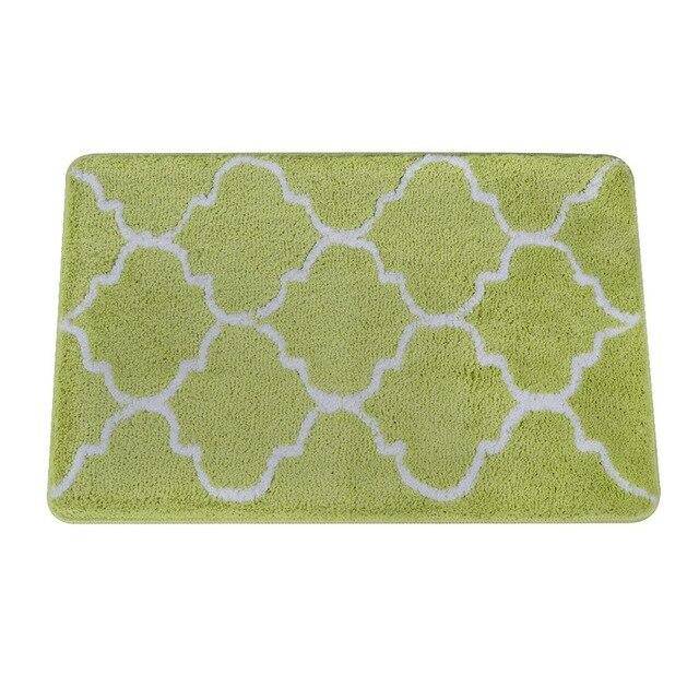 Tapis de bain rectangle coloré à motifs Finel