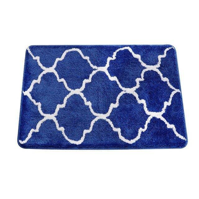 Tapis de bain rectangle coloré à motifs Finel