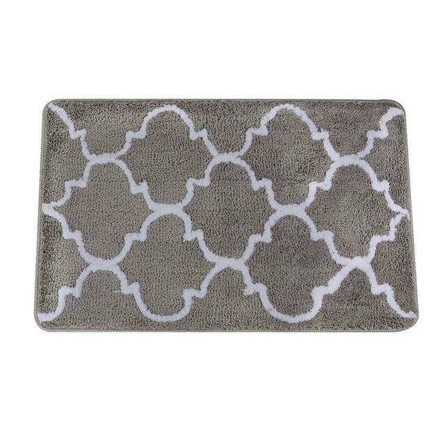 Tapis de bain rectangle coloré à motifs Finel