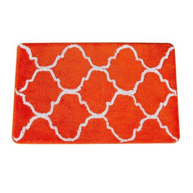 Tapis de bain rectangle coloré à motifs Finel