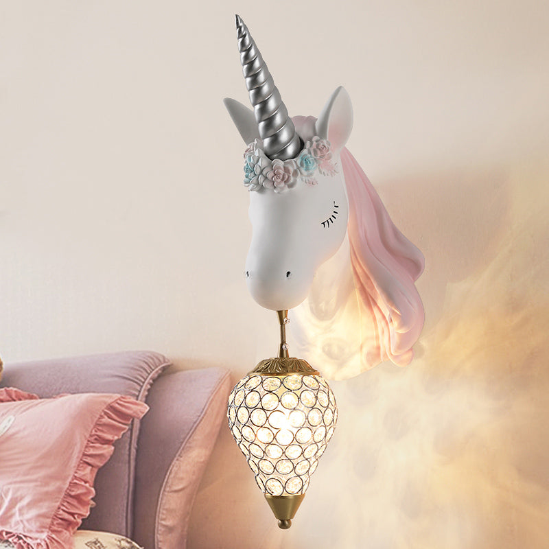 Applique murale moderne en forme de licorne pour enfant Eysa