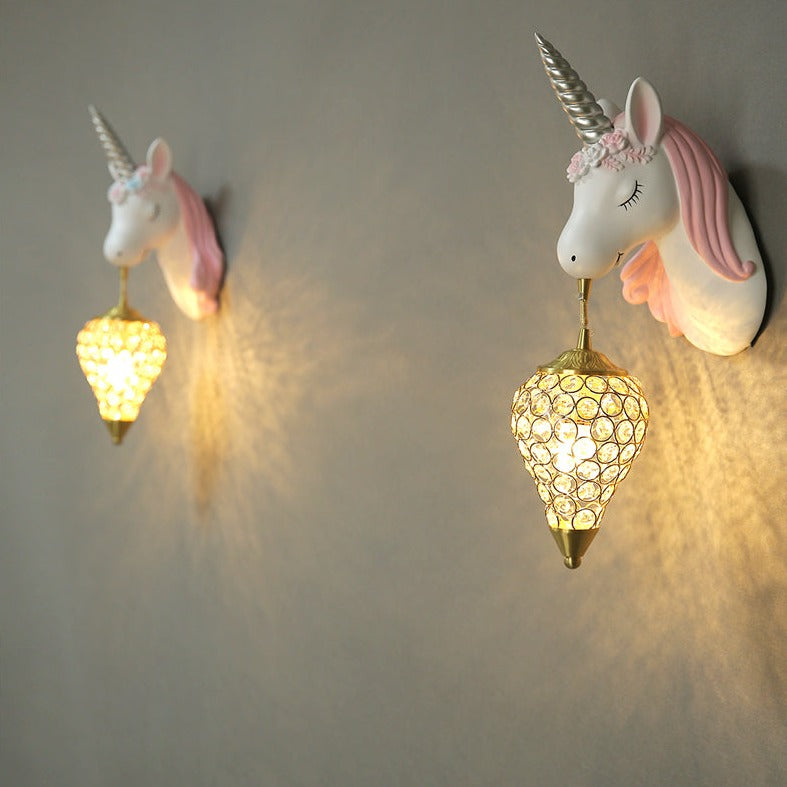 Applique murale moderne en forme de licorne pour enfant Eysa